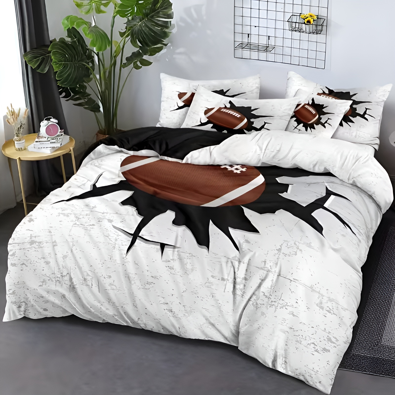 3 Piece Comforter Cover Set With Down Comforter Cover And Pillowcases