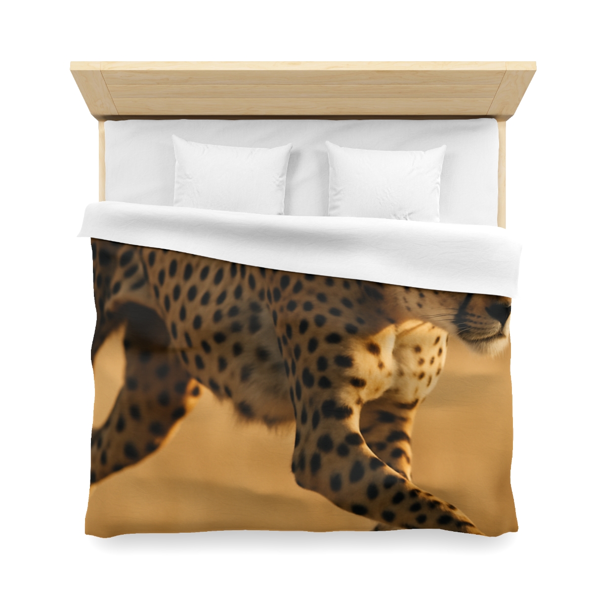 Speed Whisper Cheetah designer printed duvets