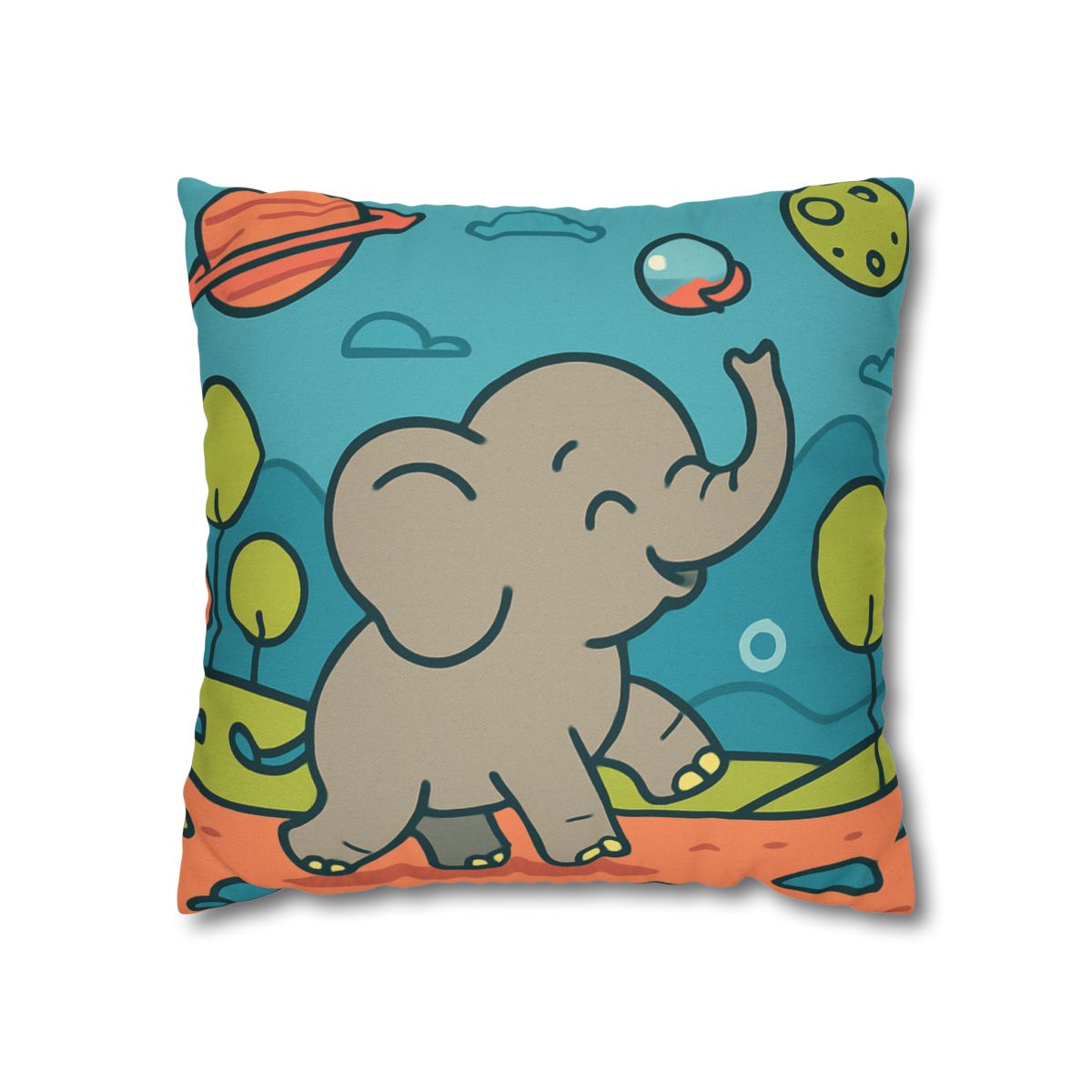 Astro Safari Elephant trendy patterned pillow cases