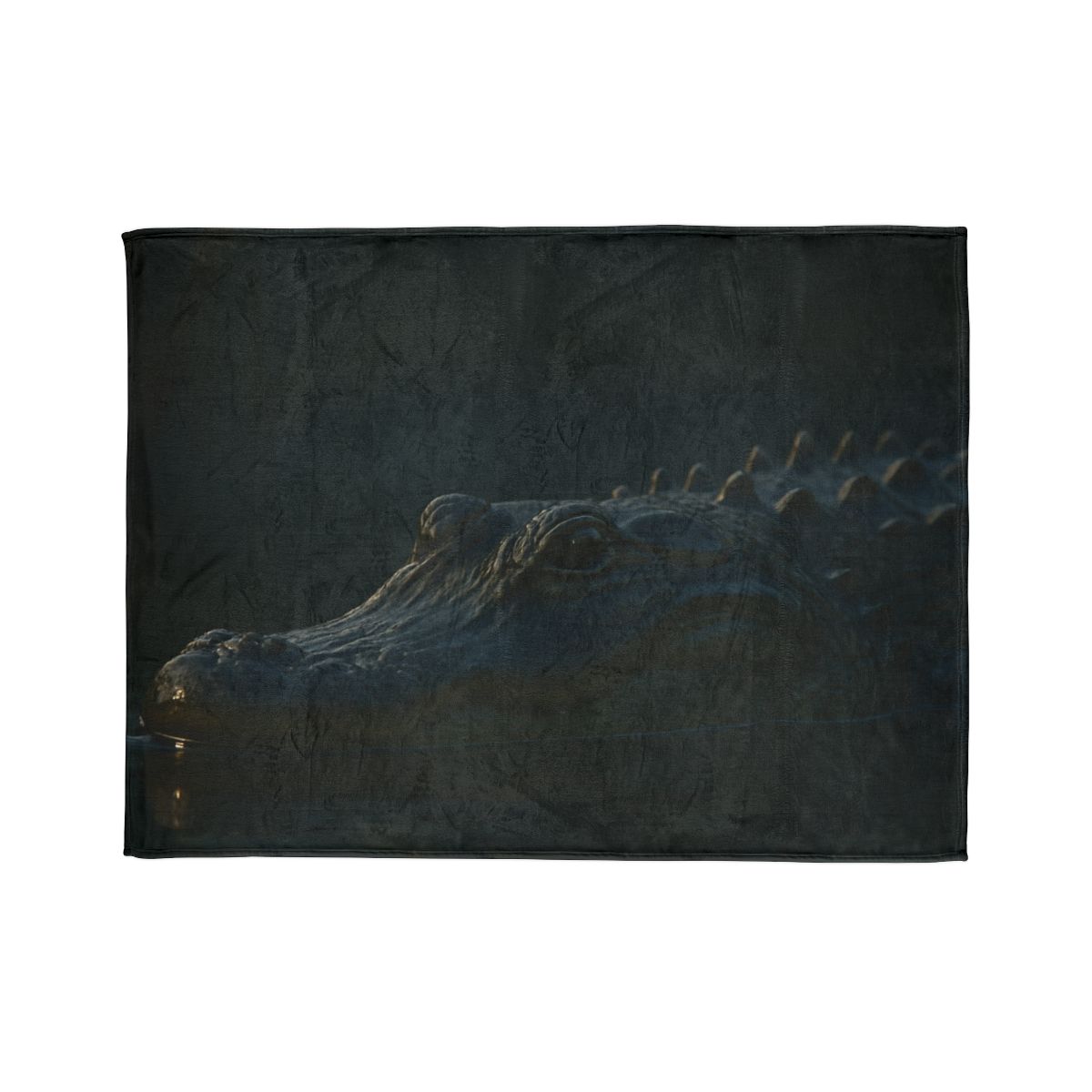 Moonlit Stillness American Alligator soft fleece blankets