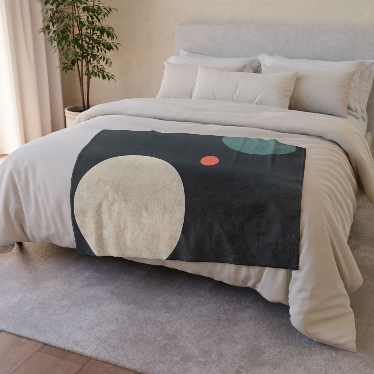 Quiet Orbit Of Three Circles designer printed blankets