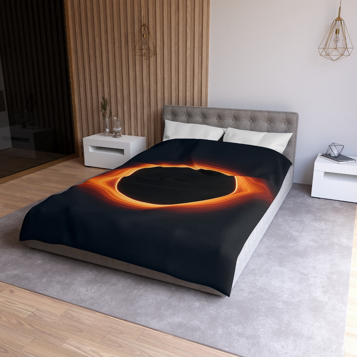 Black Hole Silhouette unique patterned duvets
