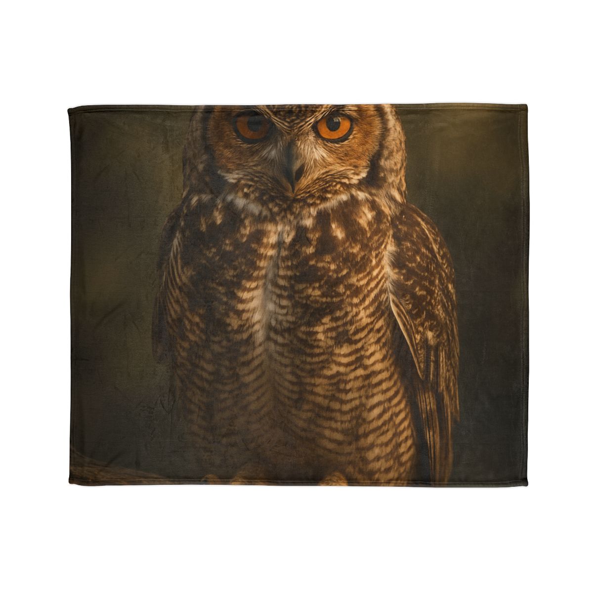 Nebula Gaze Great Horned Owl personalized cozy blankets