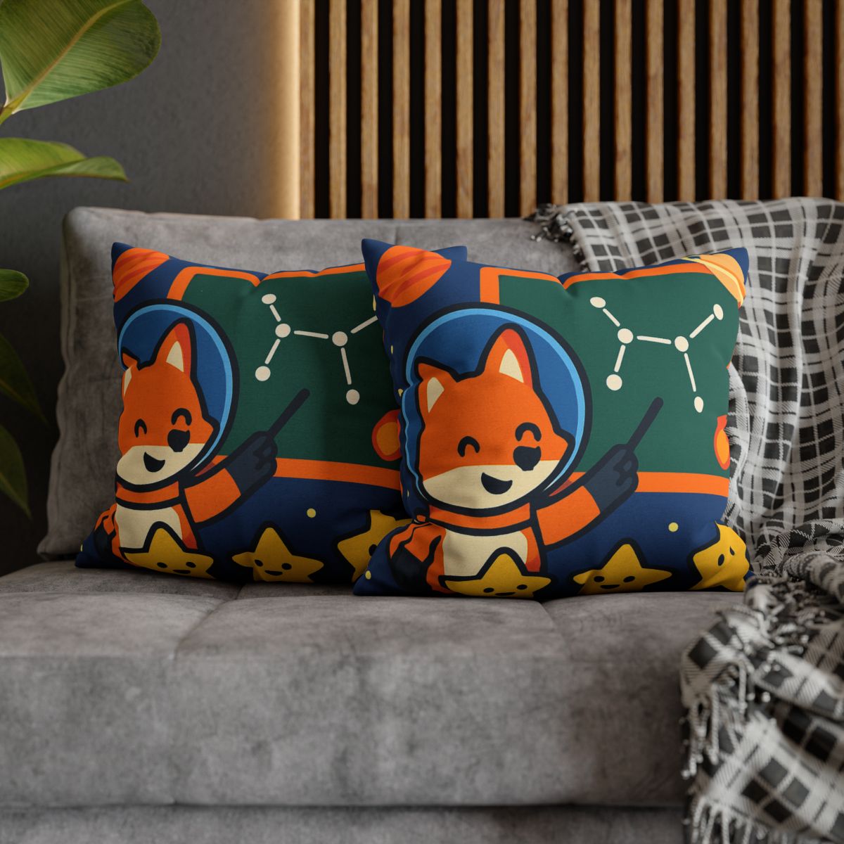 Comet Classroom Space Fox stylish decorative pillowcases