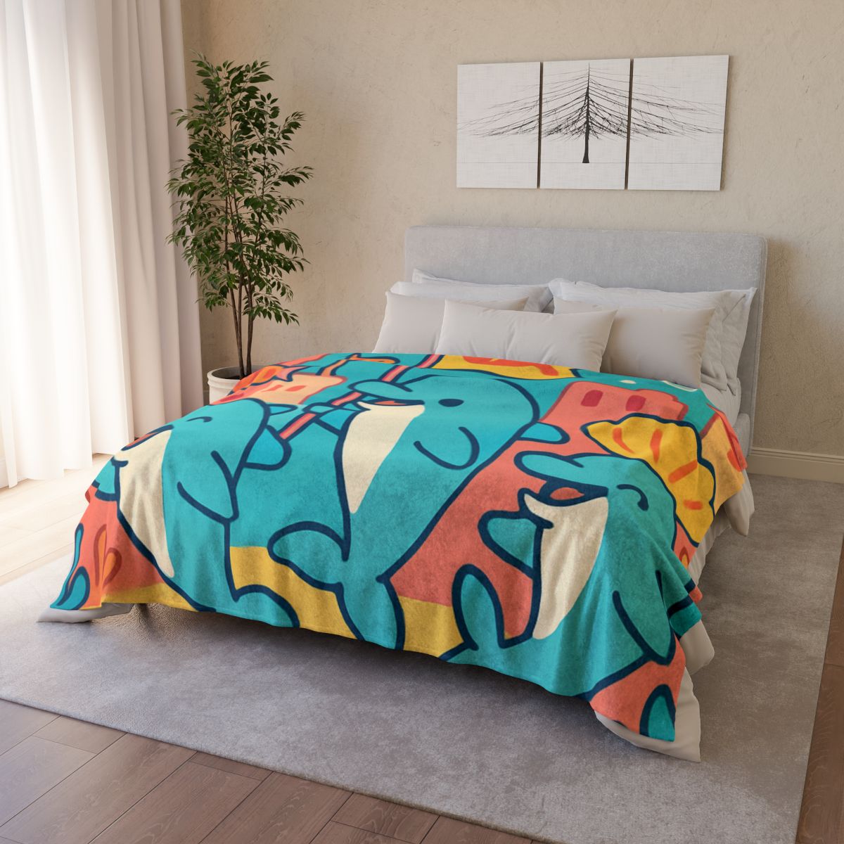 Coral City Dolphin Parade unique gift blankets