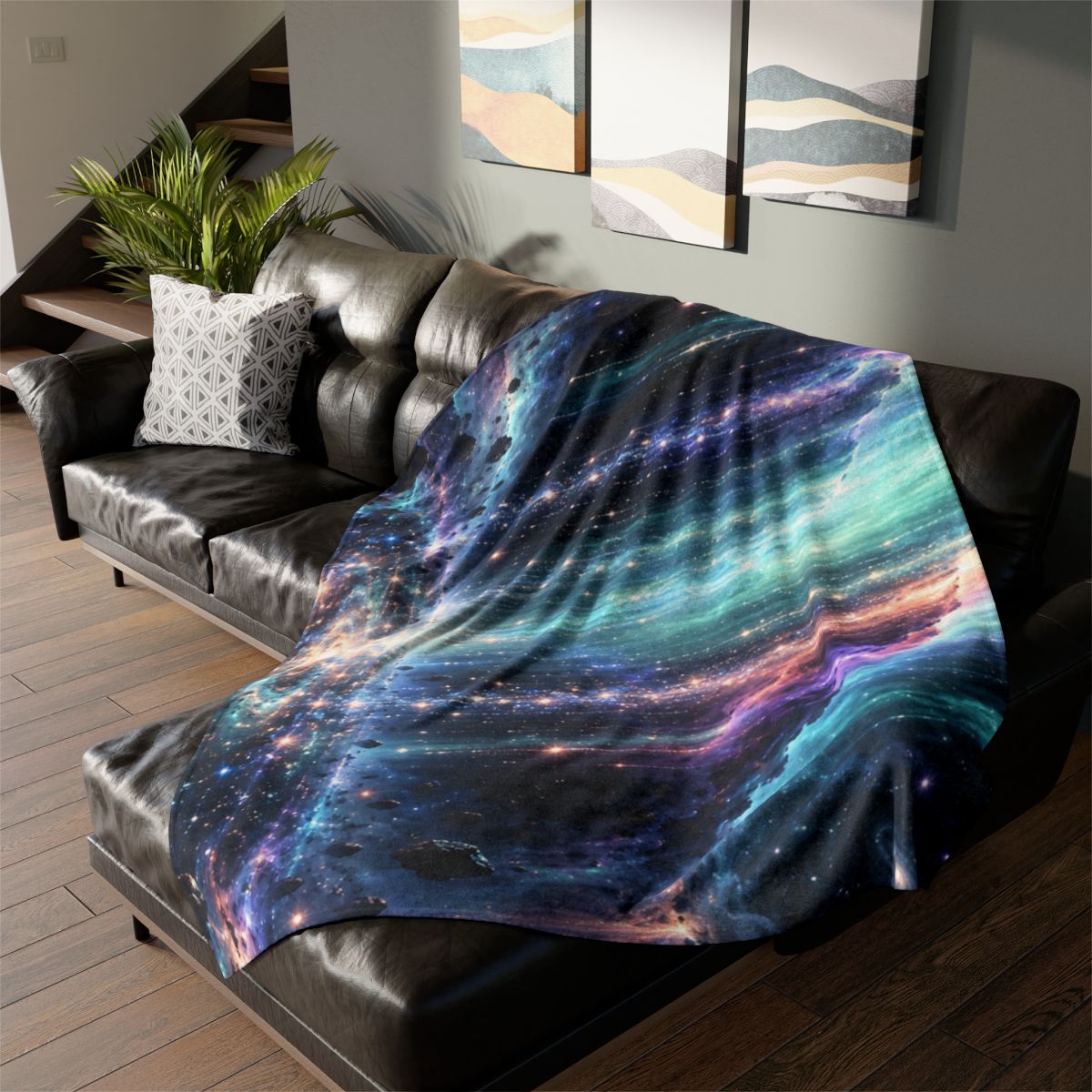 Aurora Starfall Cascade trendy patterned blankets [AI-3dc4d35a-1db53ee8dd71]