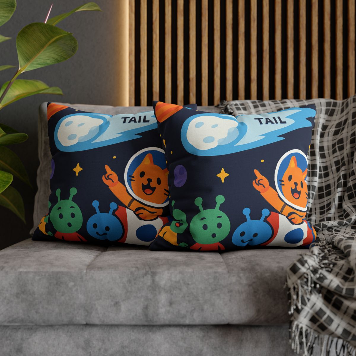 Comet Classroom With Captain Cat personalized pillow covers