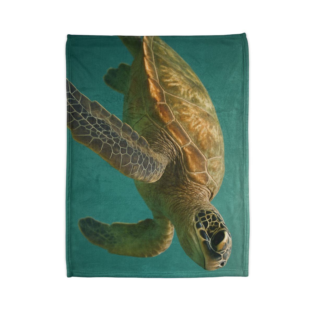 Amber Stillness Green Sea Turtle trendy patterned blankets