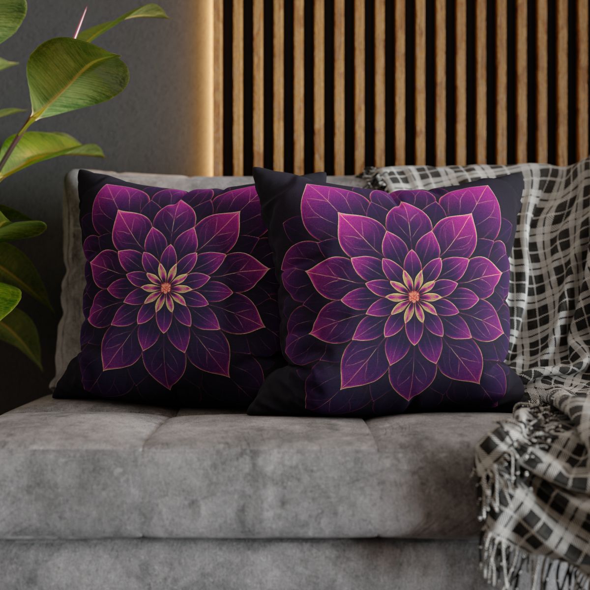 Petal Prism Mandala custom pillow cases