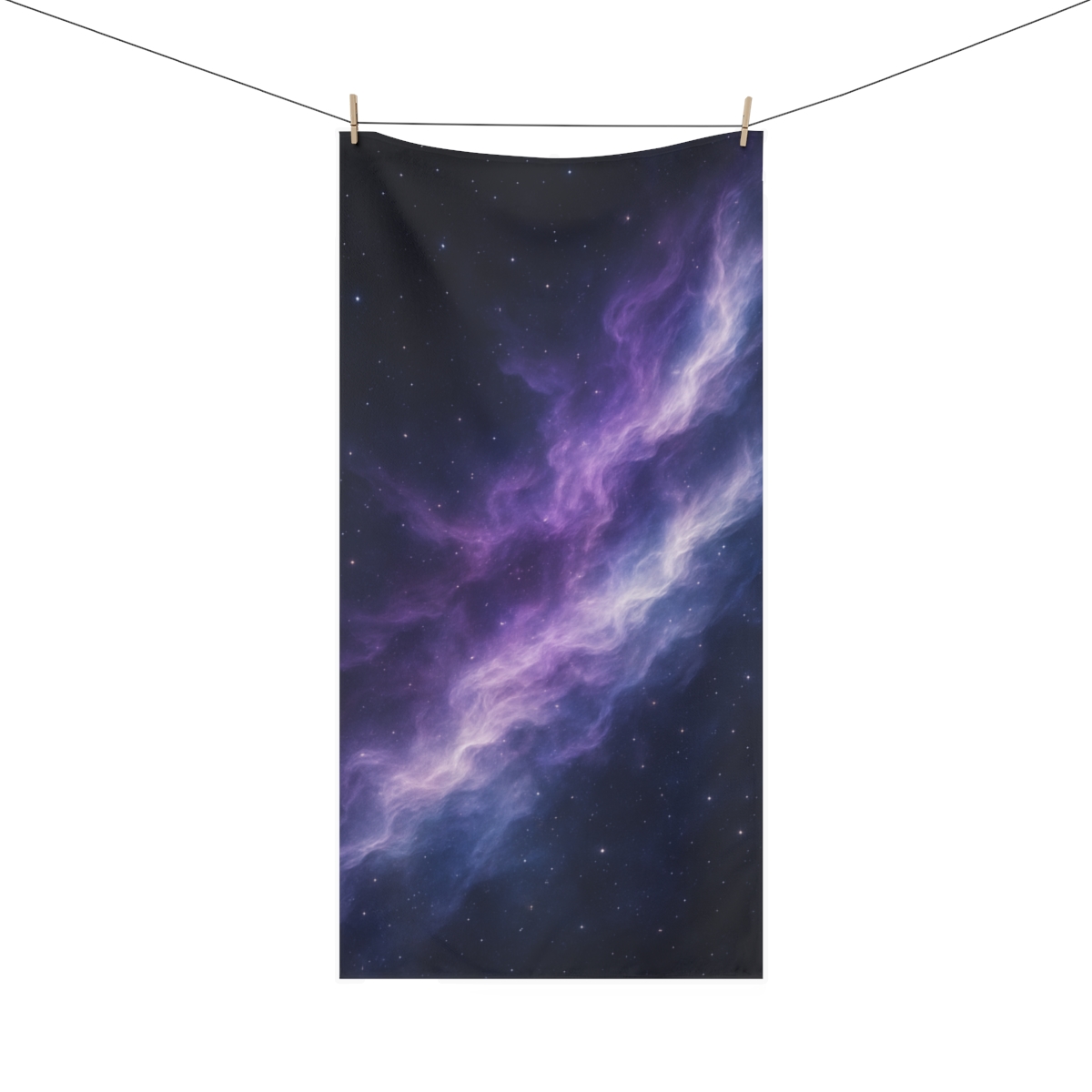 Celestial Nebula Veil designer printed towels