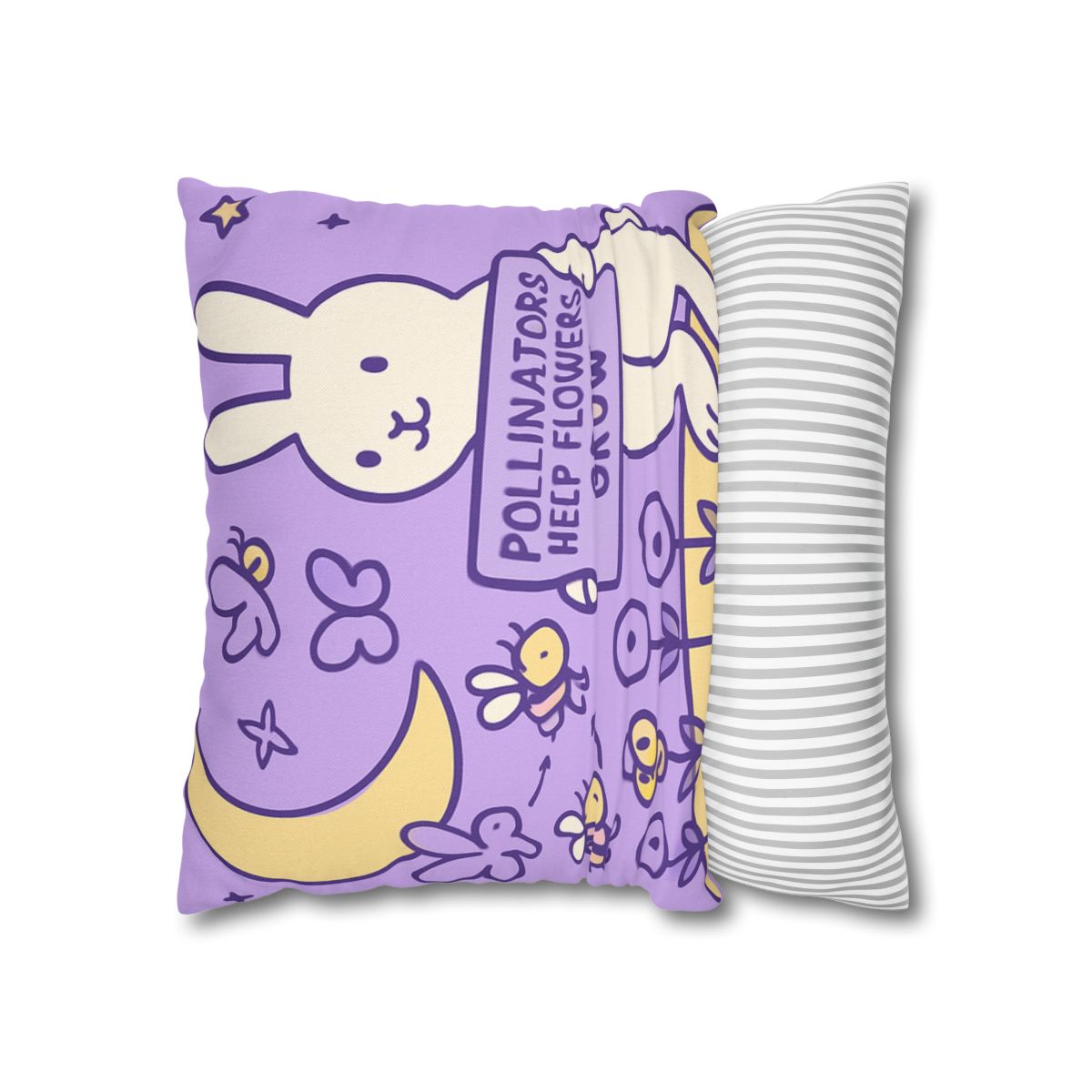 Moon Garden Pollinator Parade custom pillow cases