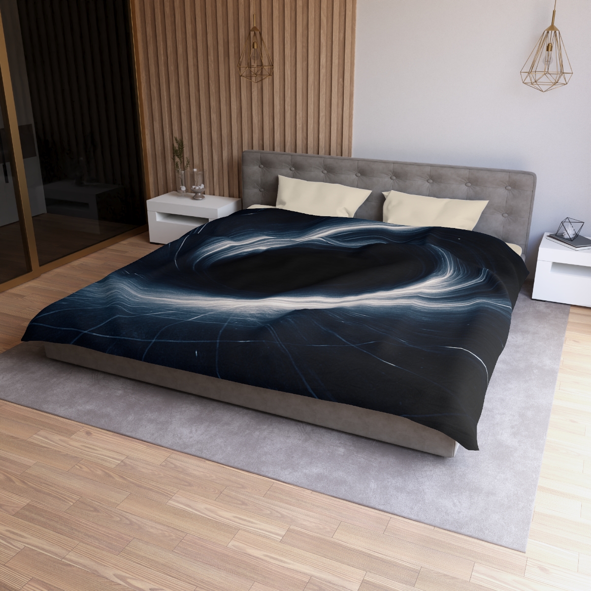 Gravity Well Vortex designer printed duvets