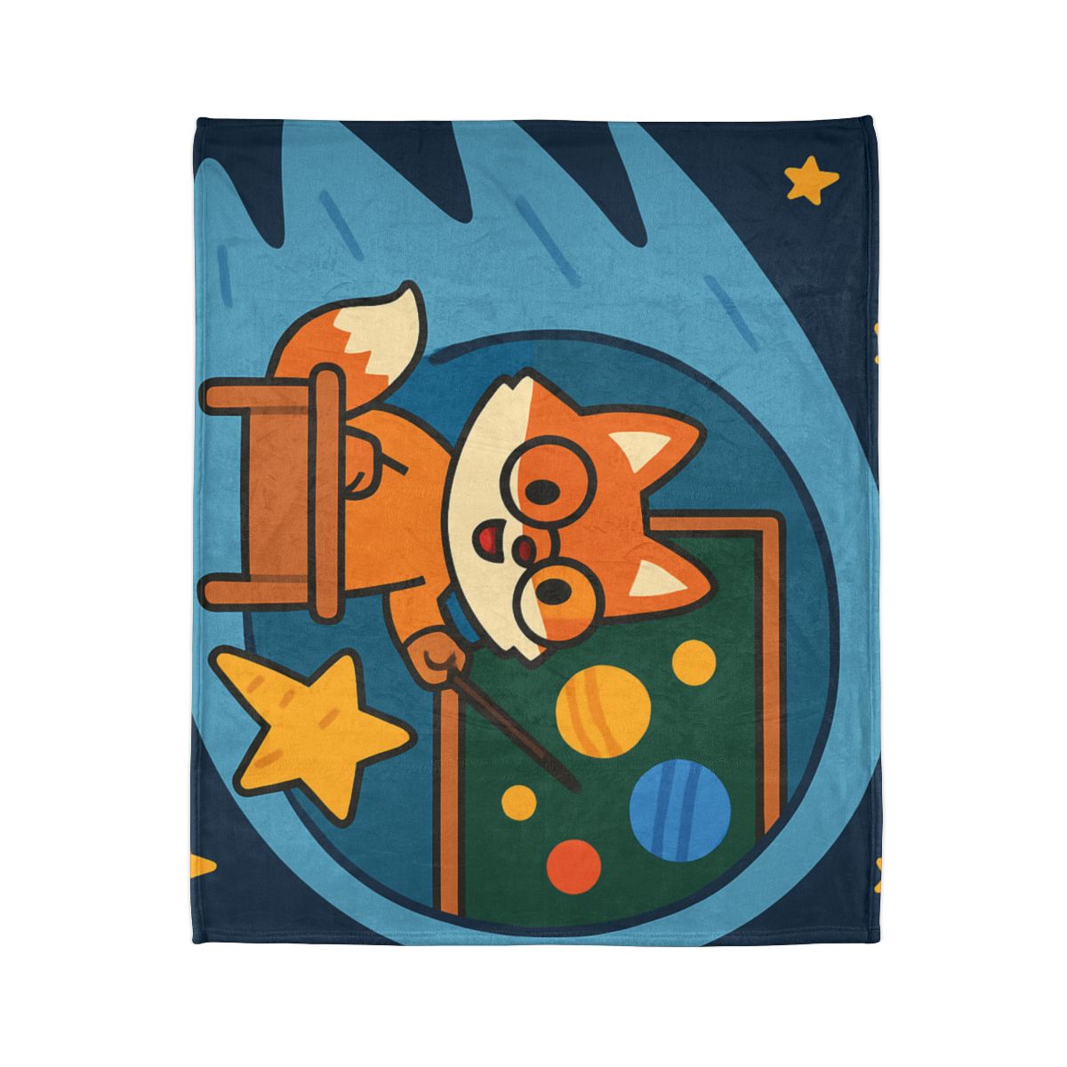 Comet Classroom With The Curious Fox custom blankets