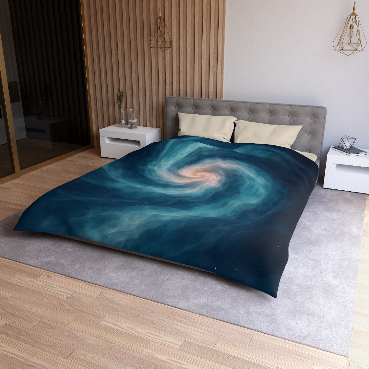 Nebula Silk Spiral personalized bedding duvets