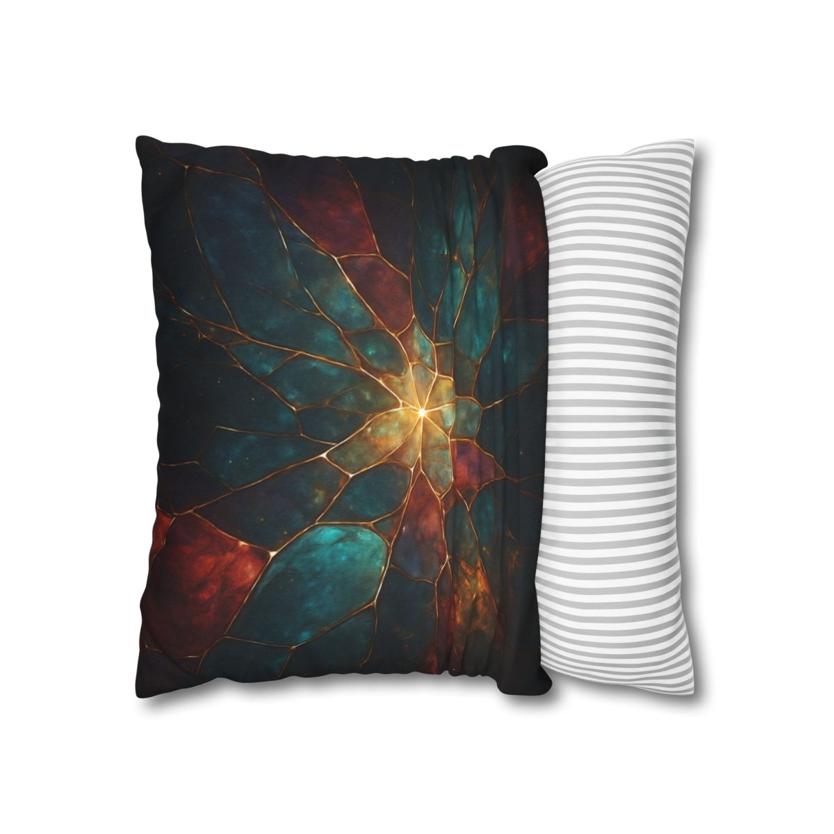 Prismatic Nebula Glasswork personalized pillow covers