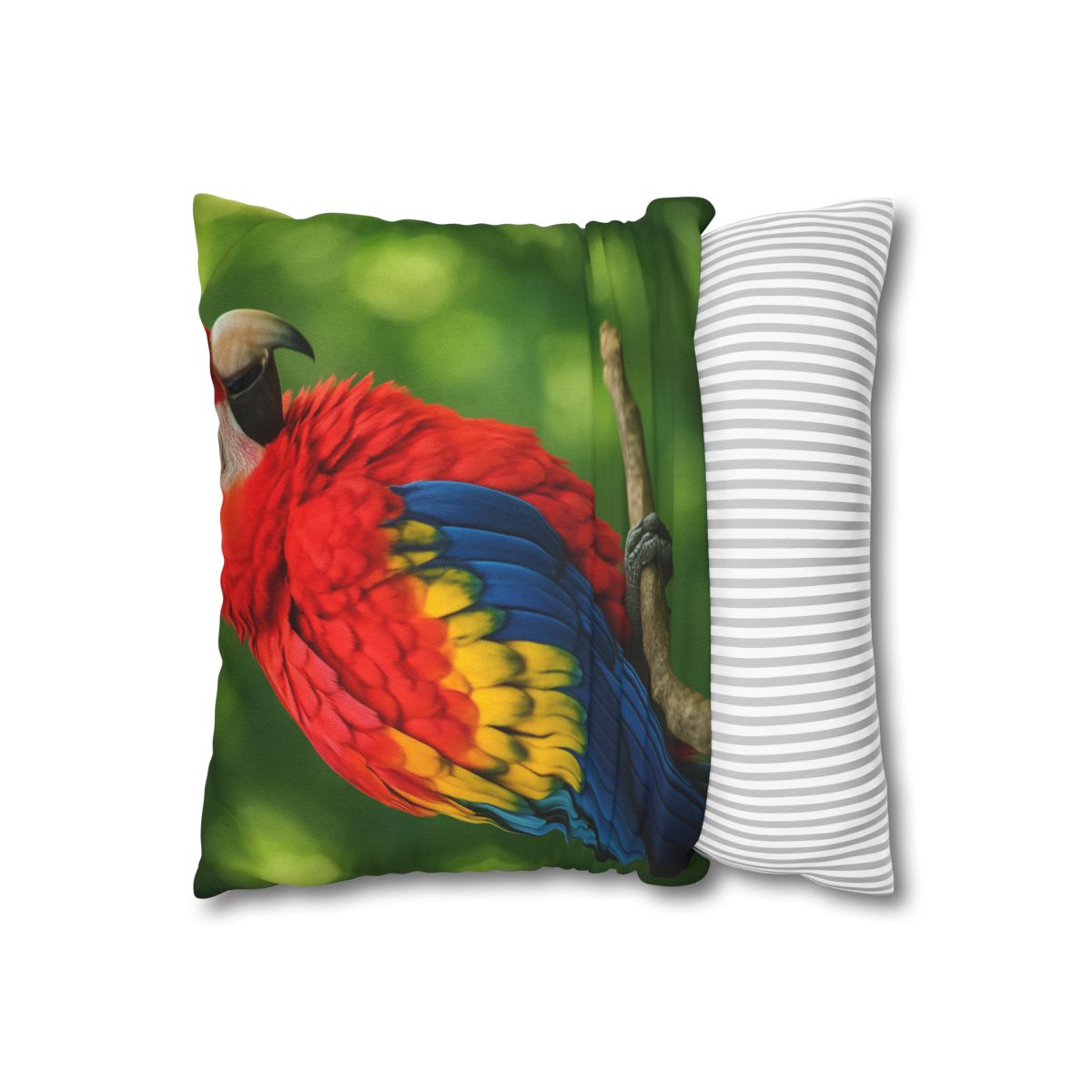 Color Storm Scarlet Macaw personalized pillow covers