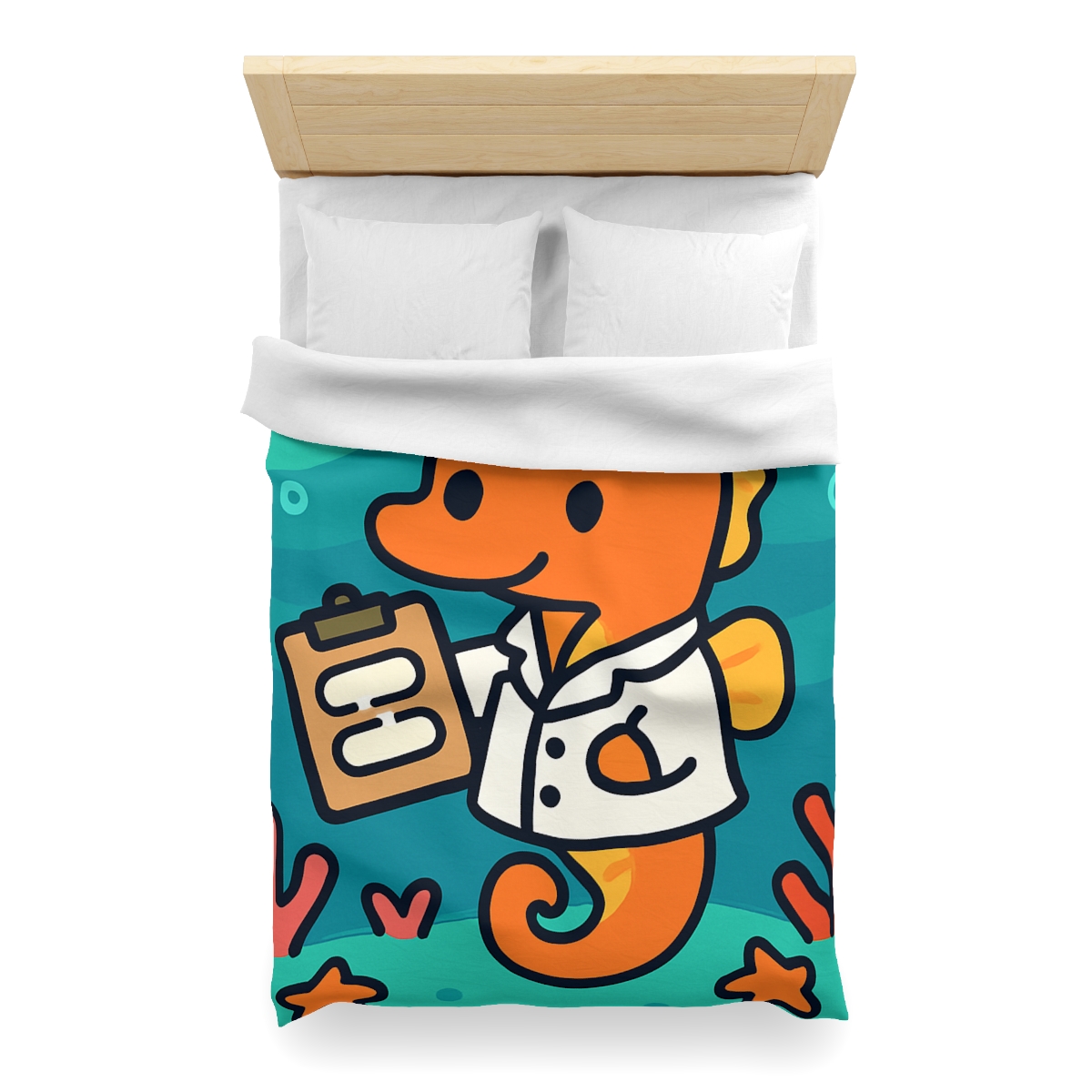 Aurora Reef Seahorse Scientist trendy bedroom duvets