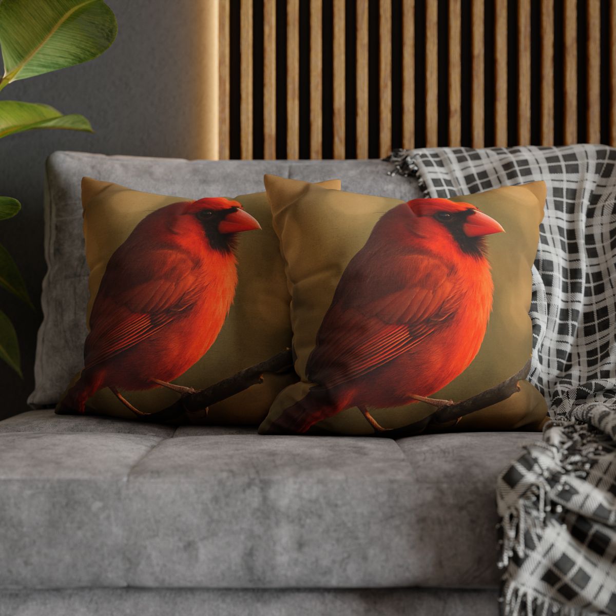Crimson Pulse Northern Cardinal trendy patterned pillow cases