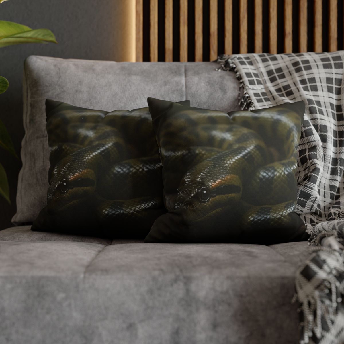 Shadow Coil Green Anaconda comfortable bedding pillow covers