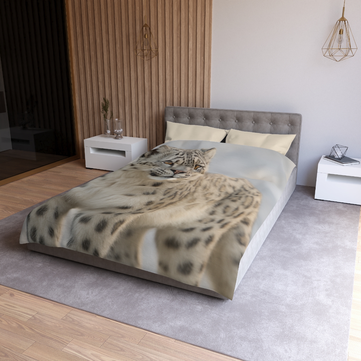 Summit Ghost Snow Leopard stylish duvet covers