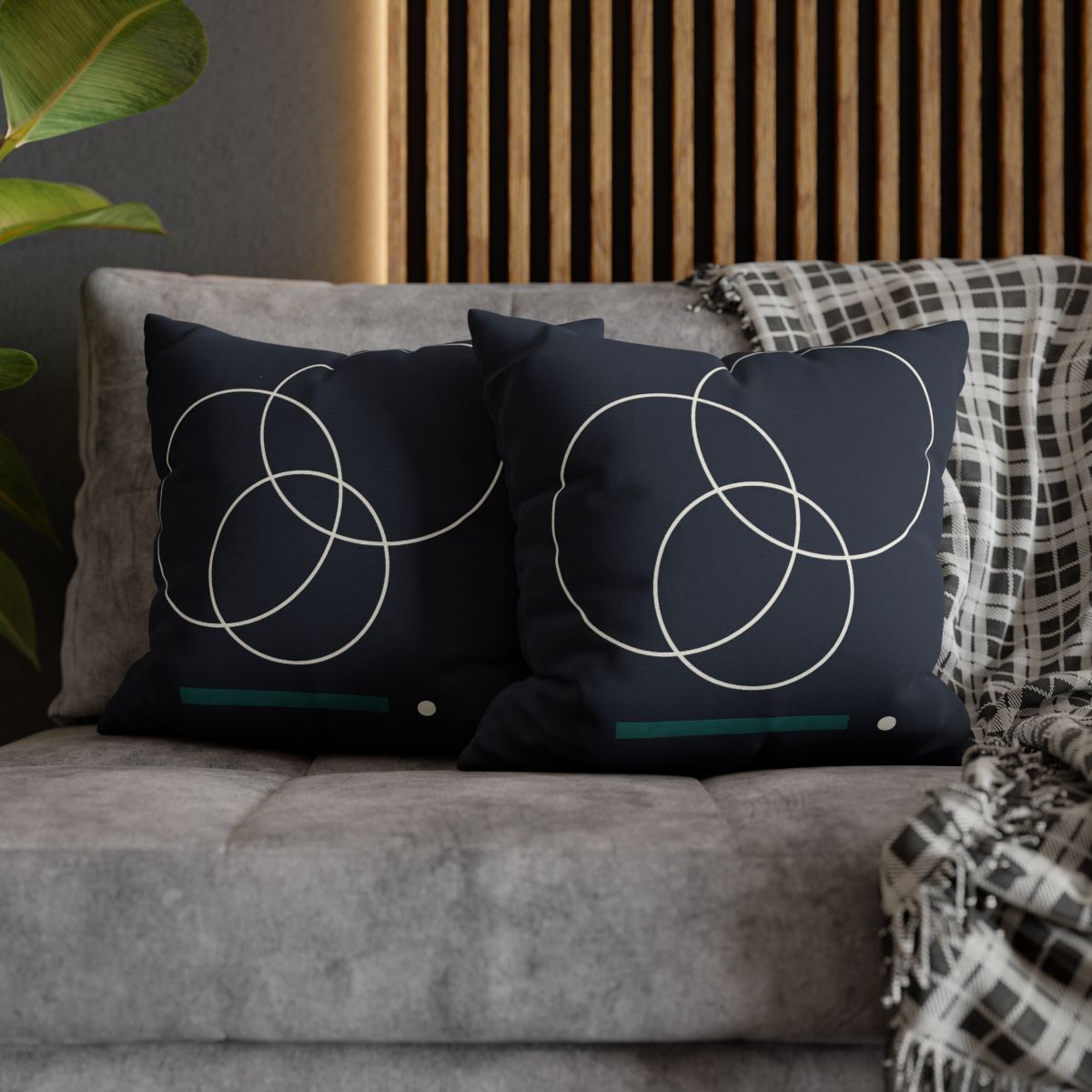 Staggered Rings And Anchored Bar trendy patterned pillow cases