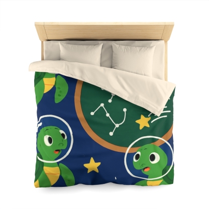 Space School Of Curious Sea Turtles soft comforter duvets