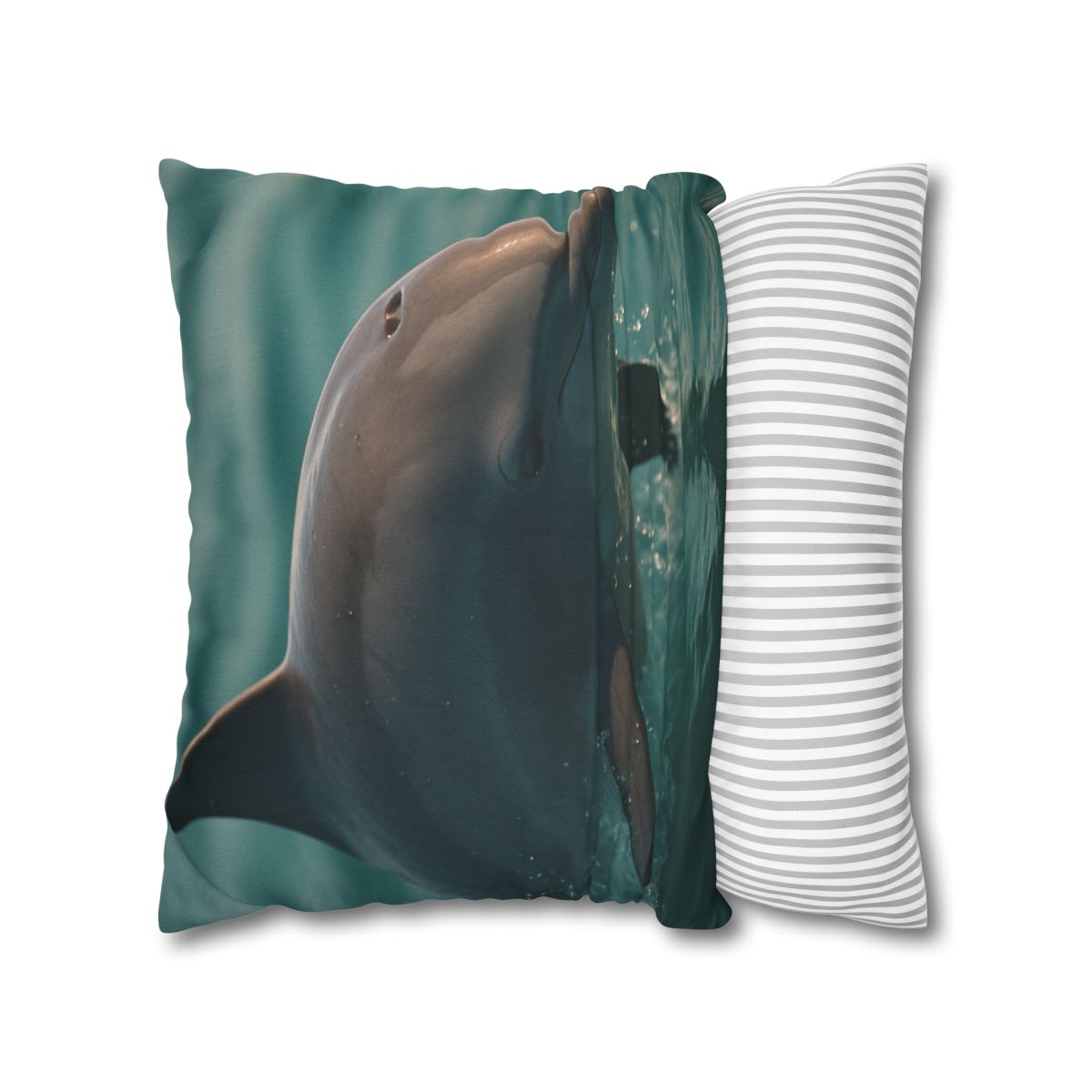 Silver Glide Bottlenose Dolphin designer print pillow cases