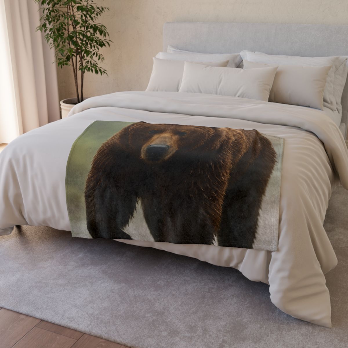 River King Grizzly Bear warm winter blankets