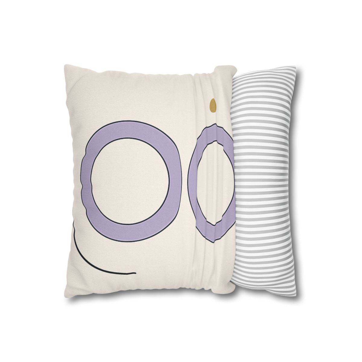 Arc Corner With Paired Rings personalized pillow covers