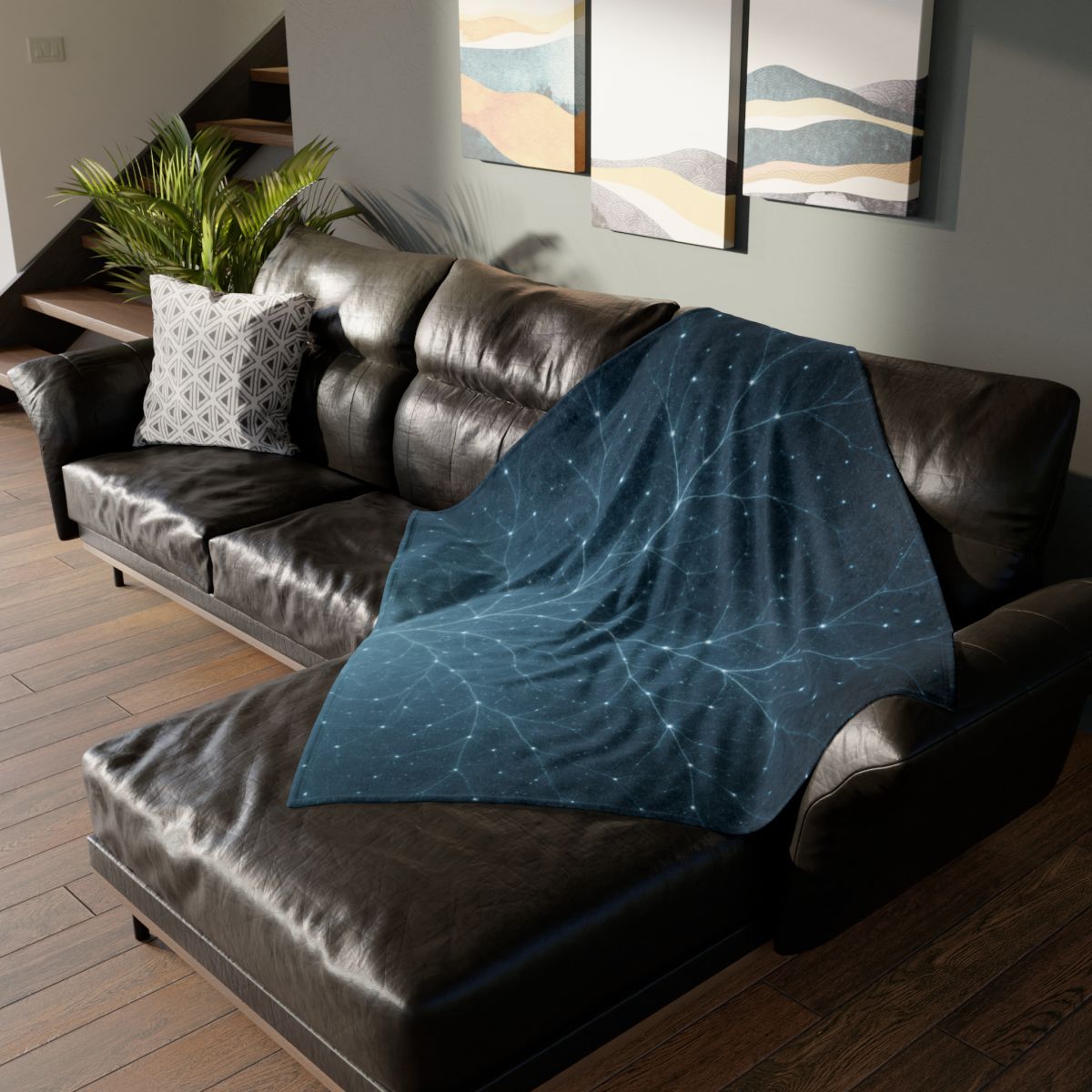 Starlit Fractal Canopy trendy patterned blankets