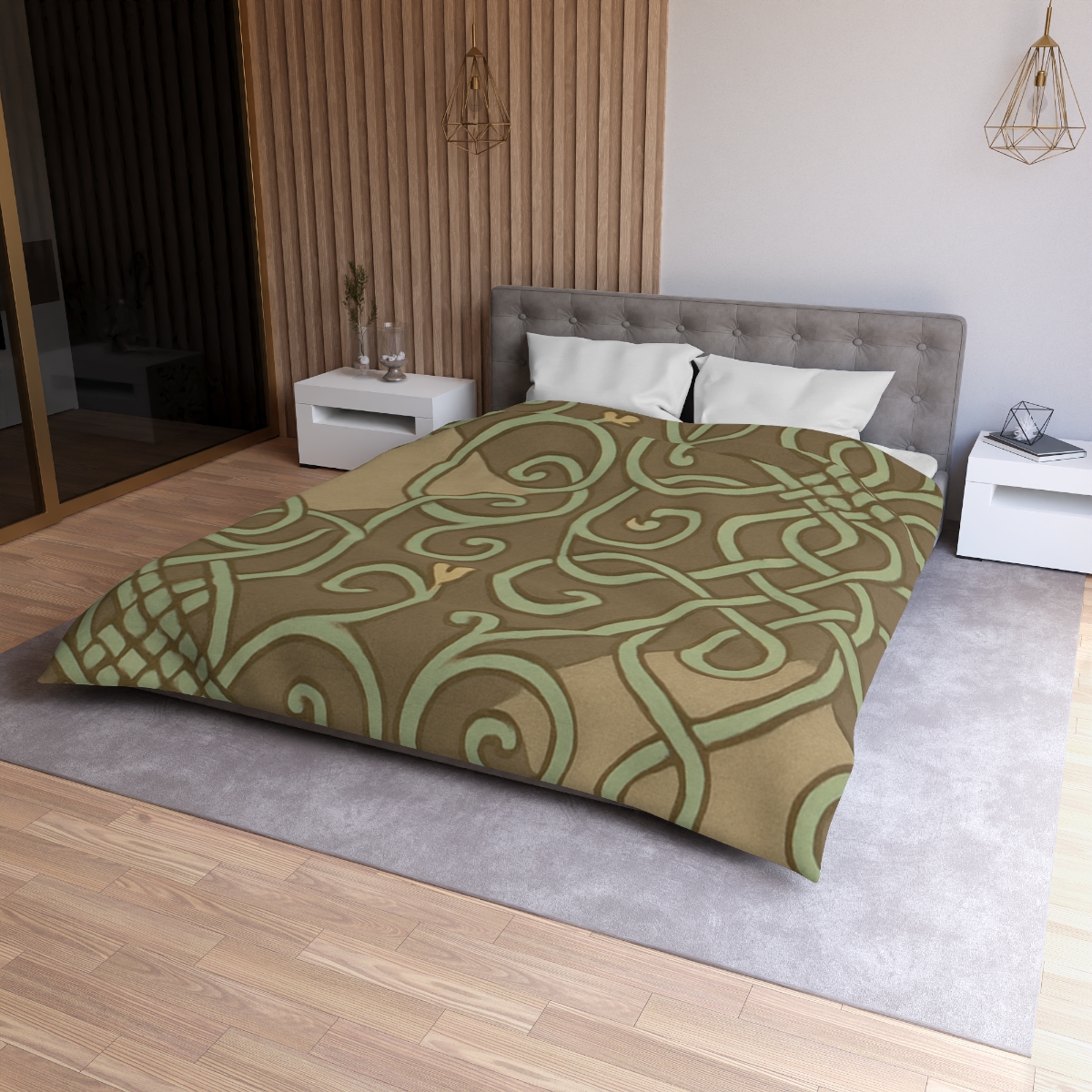 Vine Lattice Mosaic designer printed duvets