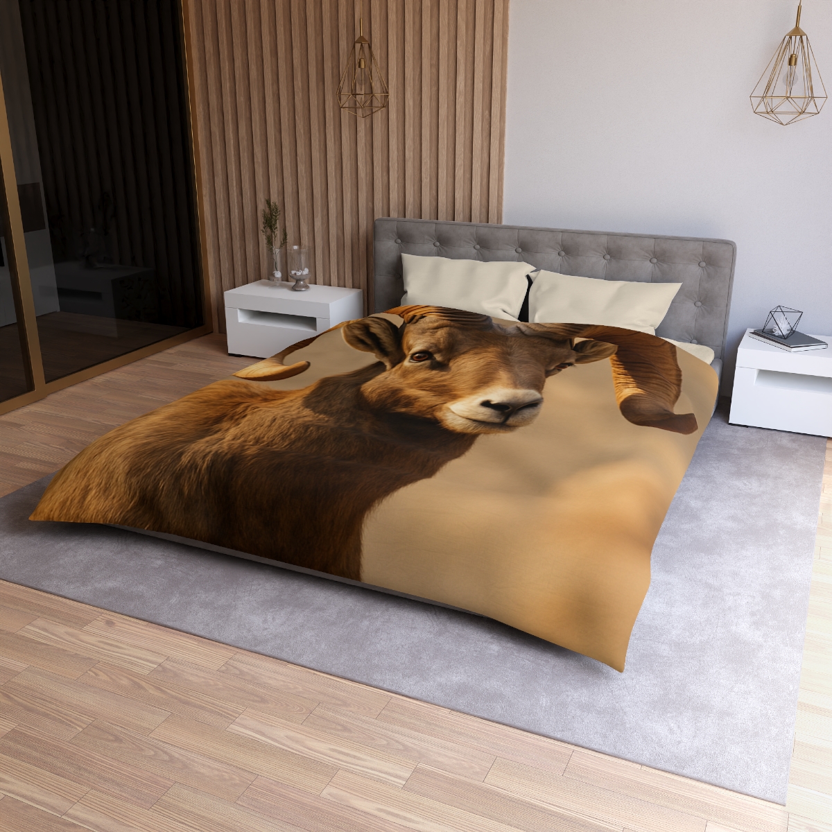 Canyon Echo Bighorn Sheep soft comforter duvets