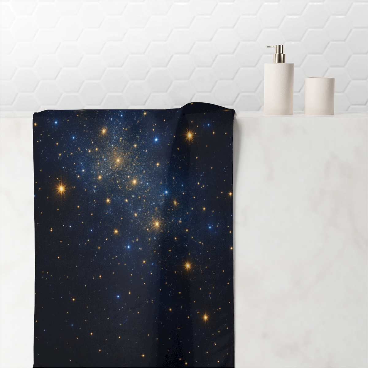 Radiant Star Field Luminescence decorative home towels