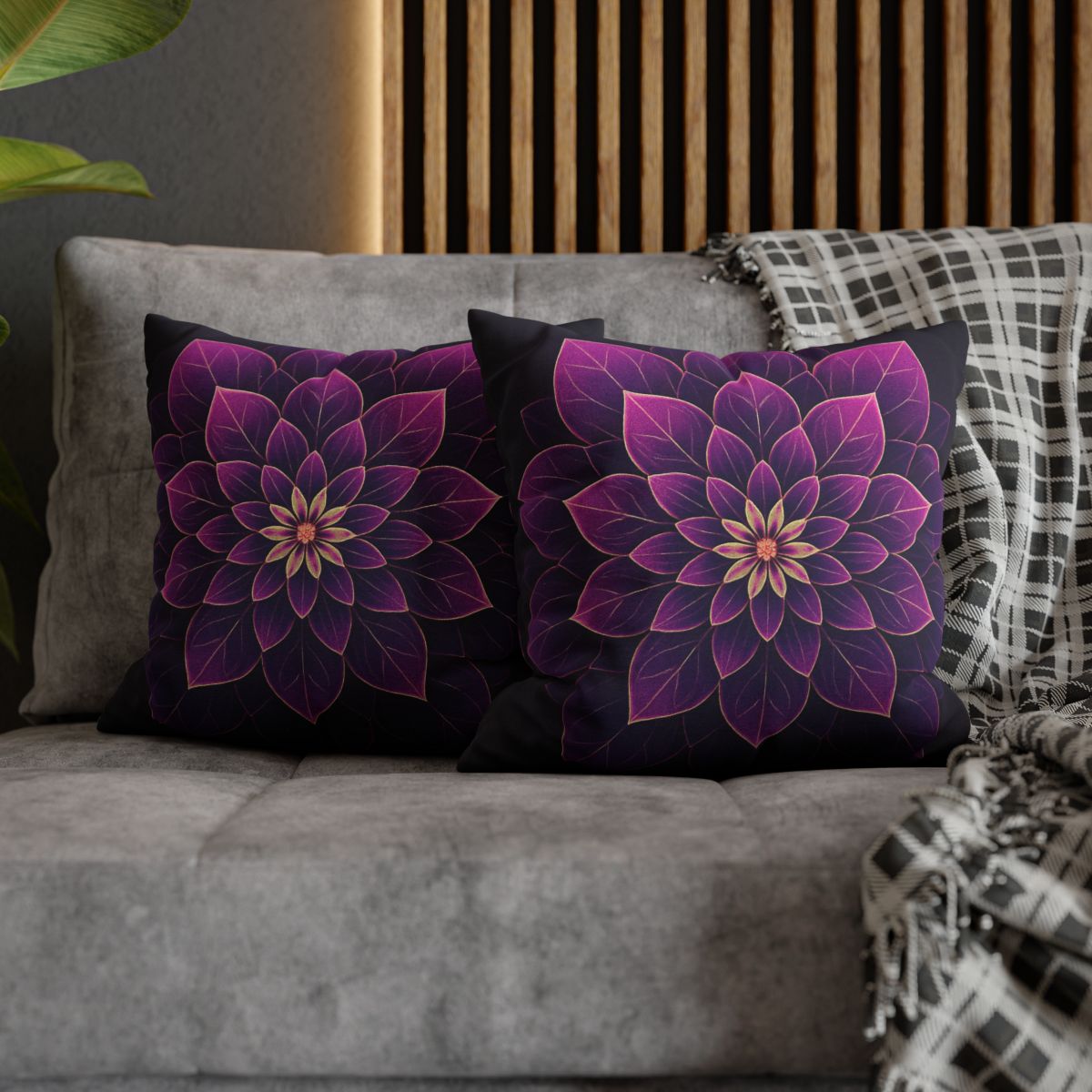 Petal Prism Mandala custom pillow cases