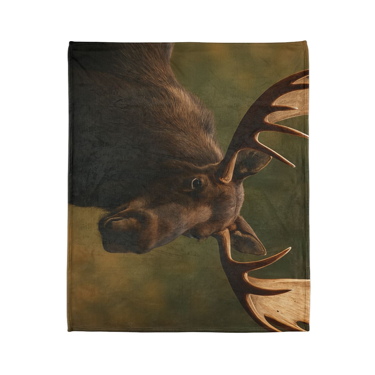 Aurora Quiet Moose soft fleece blankets