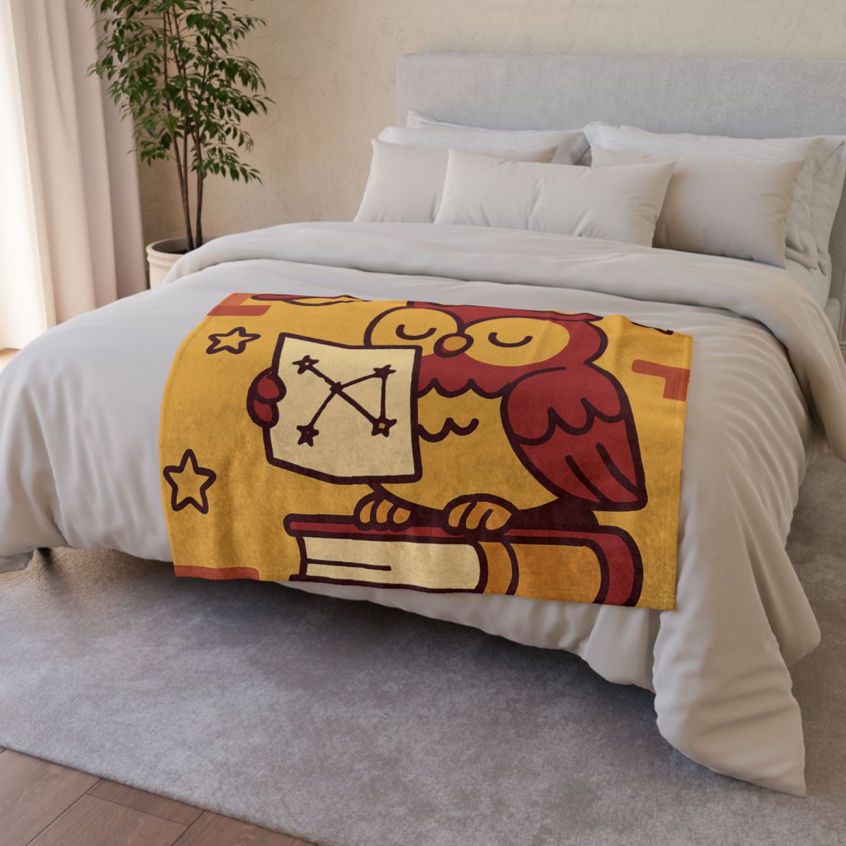 Cosmic Owl Library custom blankets