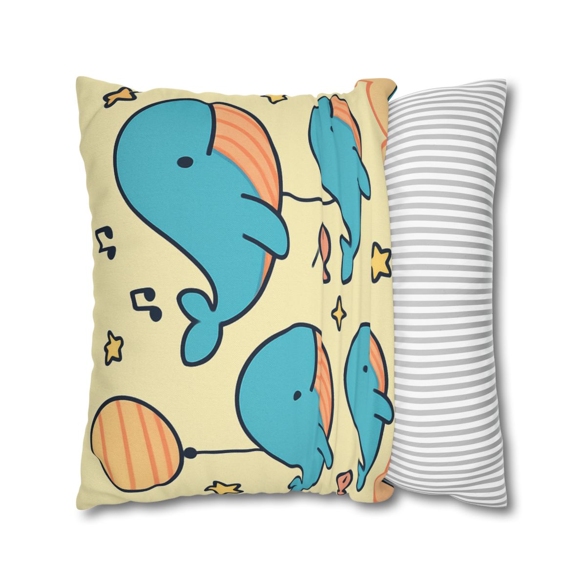 Cosmic Whale Parade personalized pillow covers