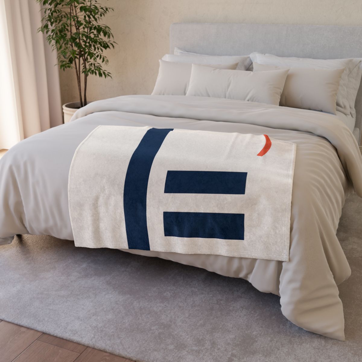 Offset Bars With Orbit Arc soft fleece blankets