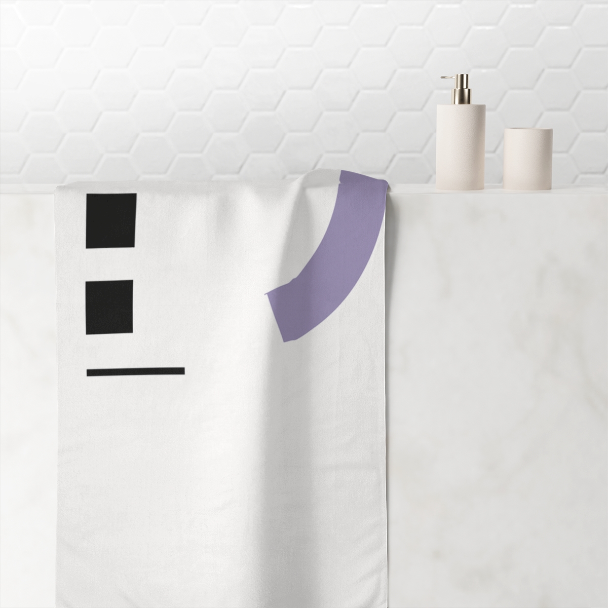 Eclipse Corner Arc With Twin Squares decorative home towels