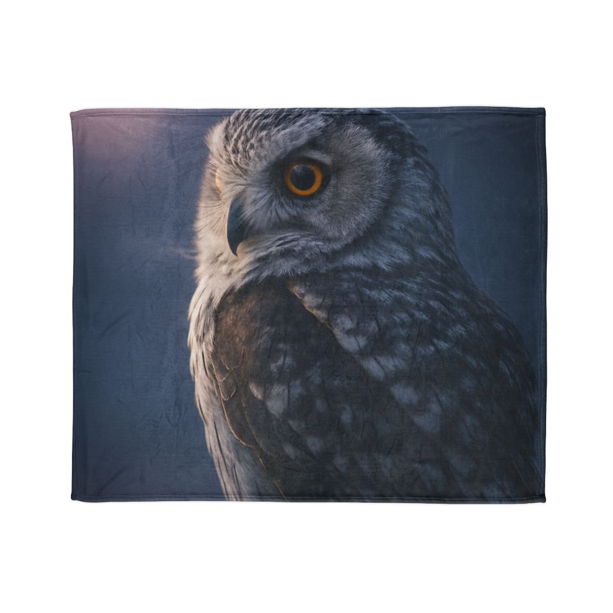Twilight Watcher Snowy Owl soft fleece blankets
