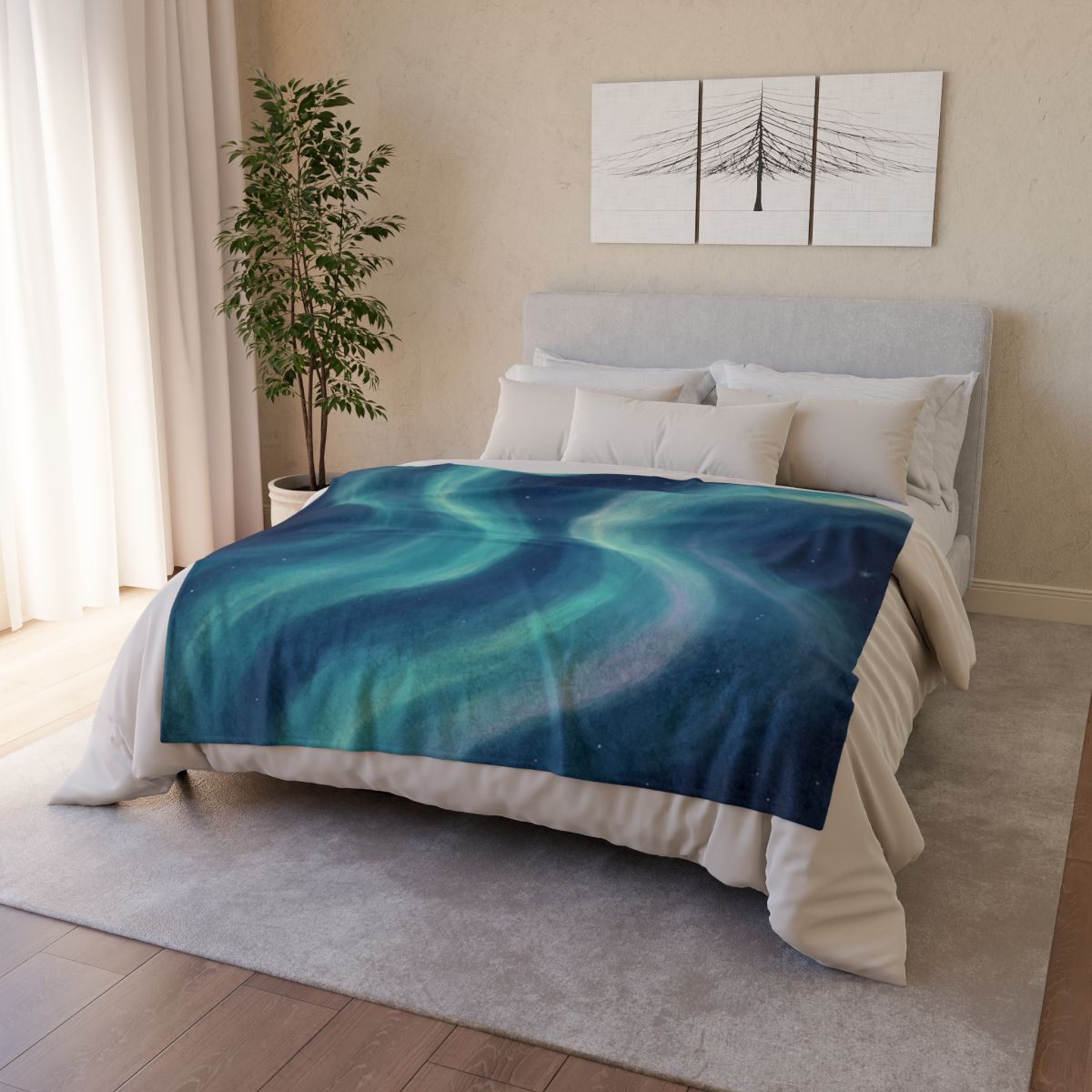 Auroral Drift Nebula decorative home blankets
