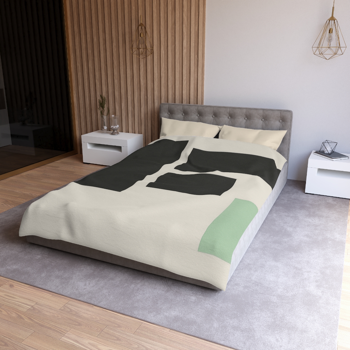 Offset Rectangle Quartet designer printed duvets