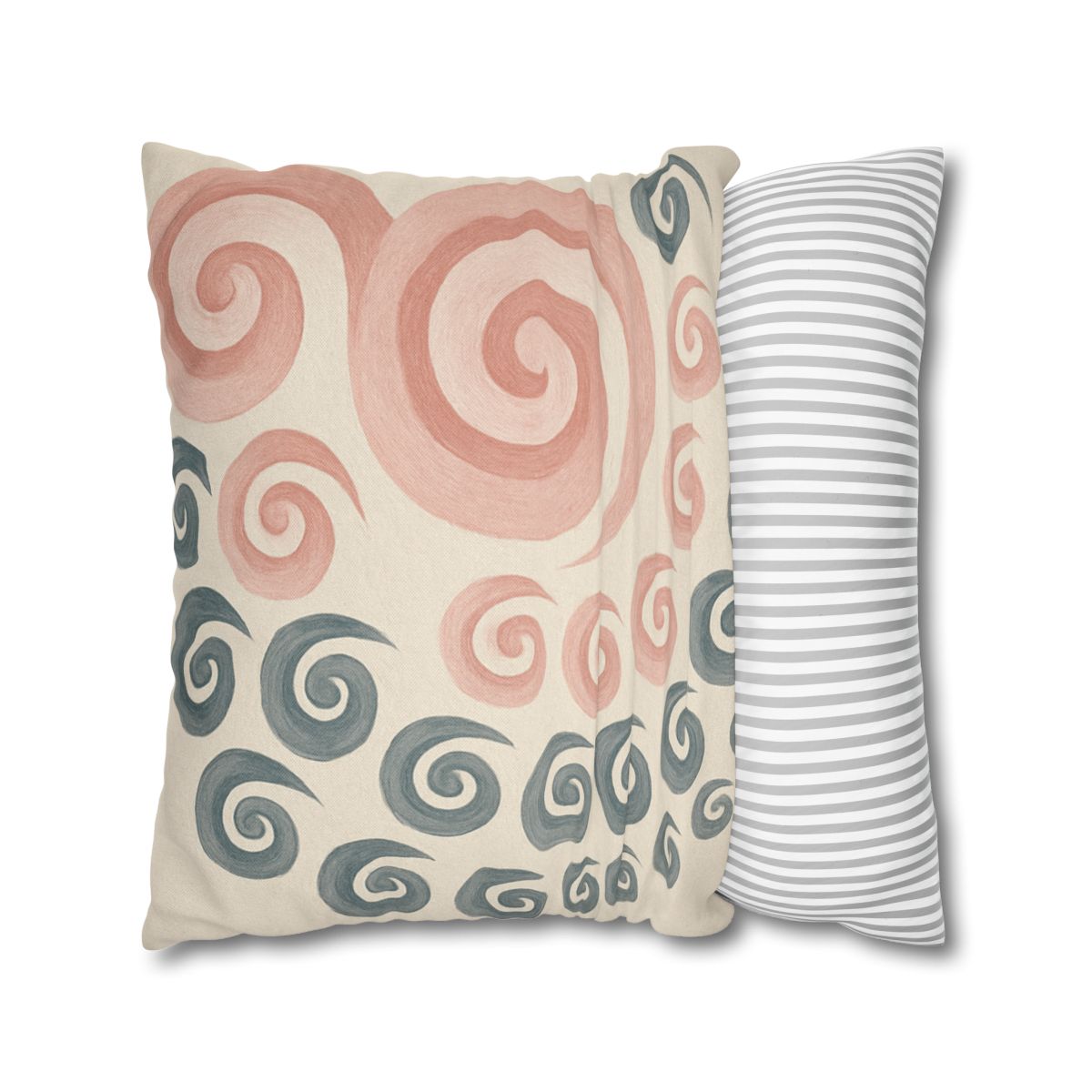 Curling Bud Spiral designer print pillow cases