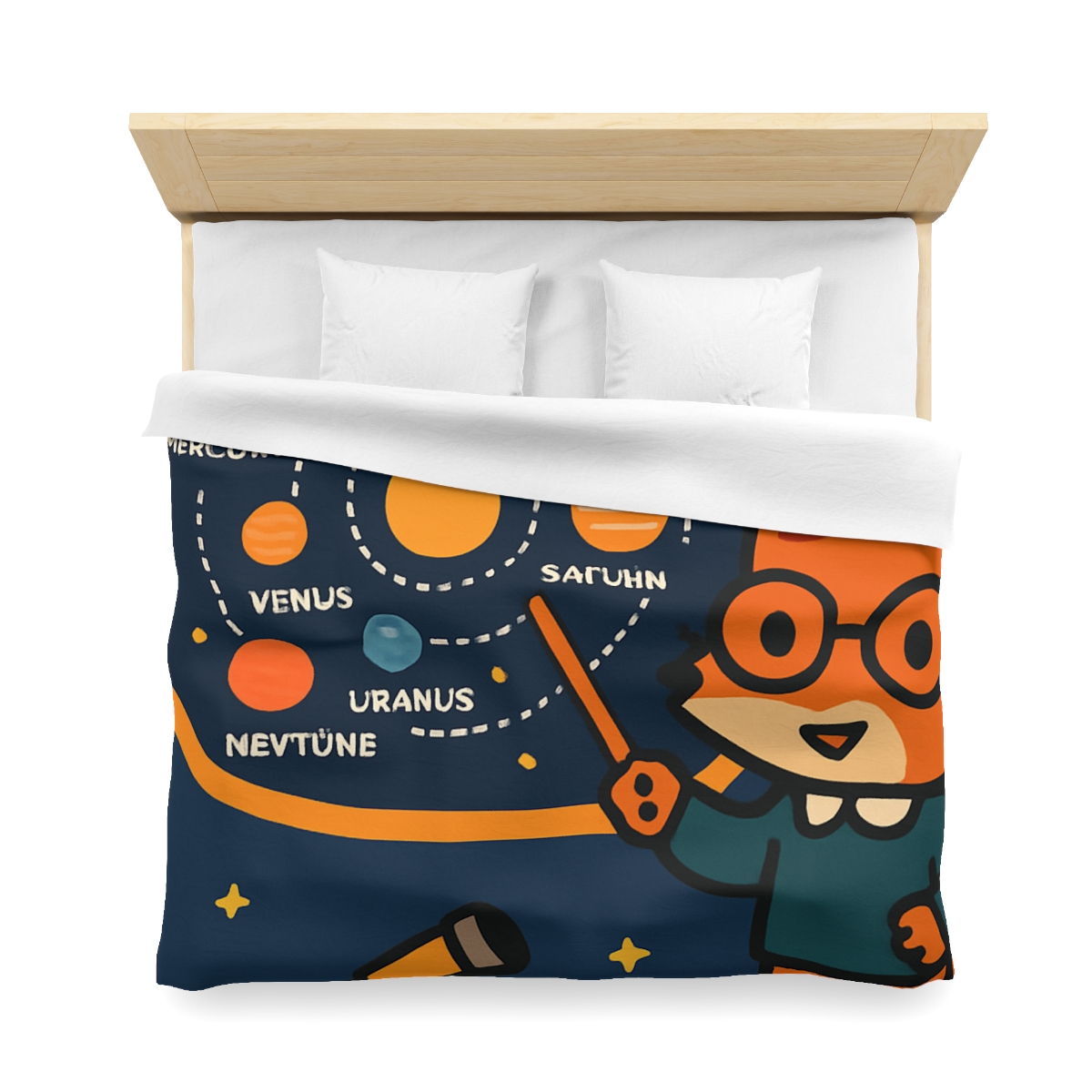 Comet Classroom With Star Map Fox unique patterned duvets