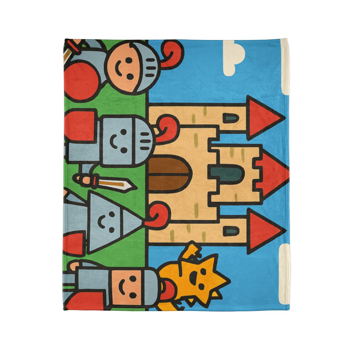 Castle Of Shape Knights soft fleece blankets