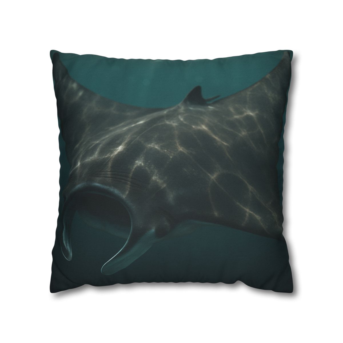Moonlit Drift Giant Manta Ray designer print pillow cases