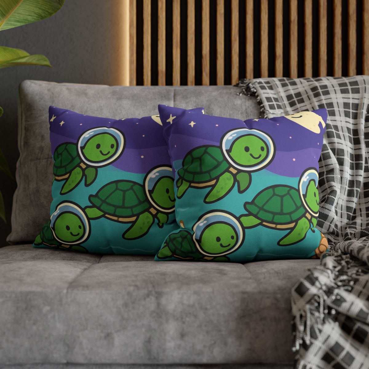 Starry Seas Turtle Team trendy patterned pillow cases