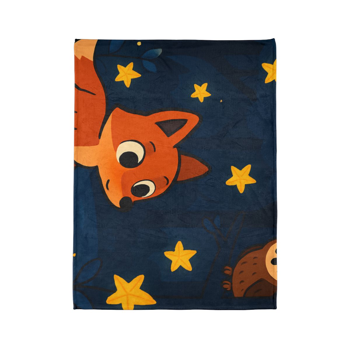 Cosmic Forest Fox trendy patterned blankets