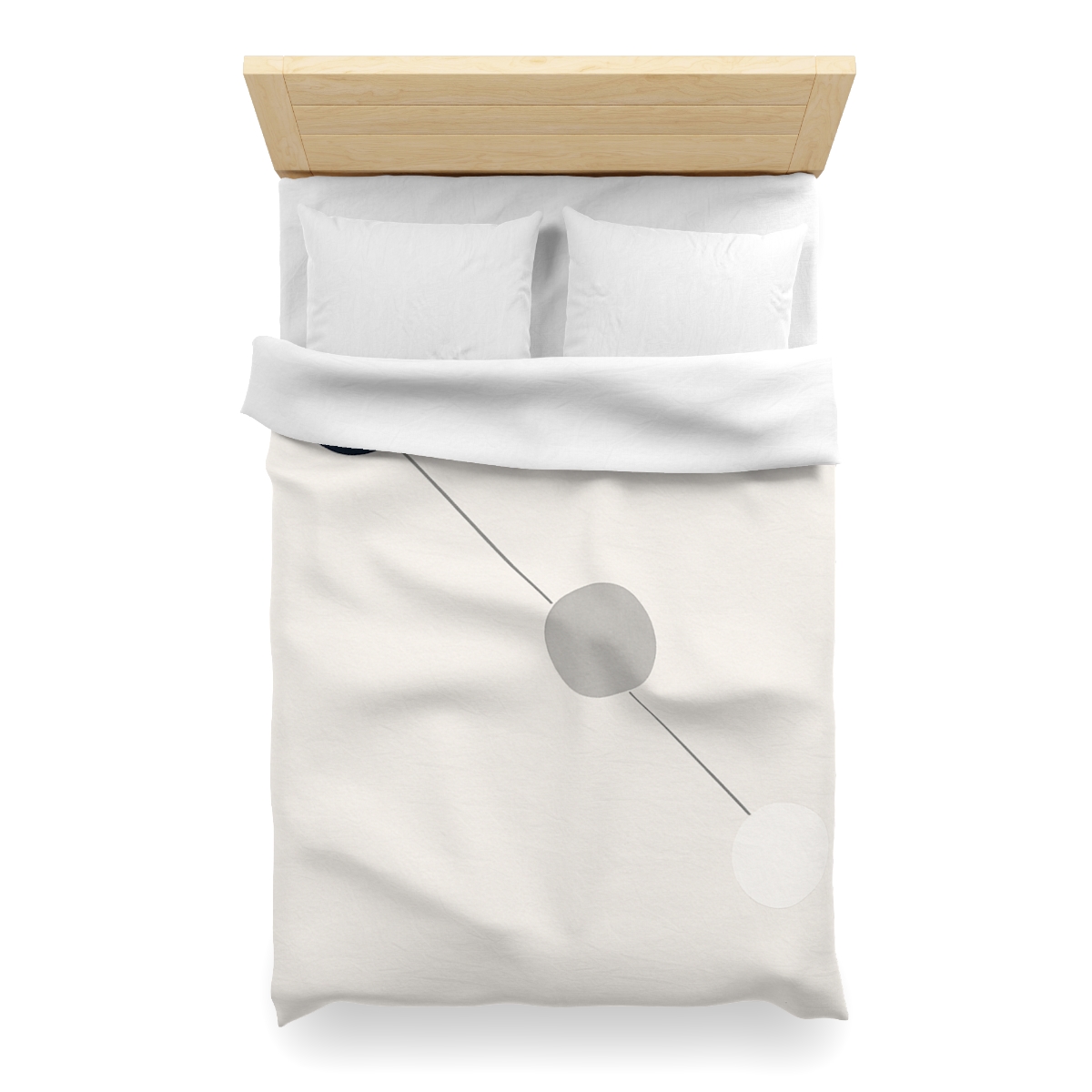 Orbital Triad Alignment designer printed duvets