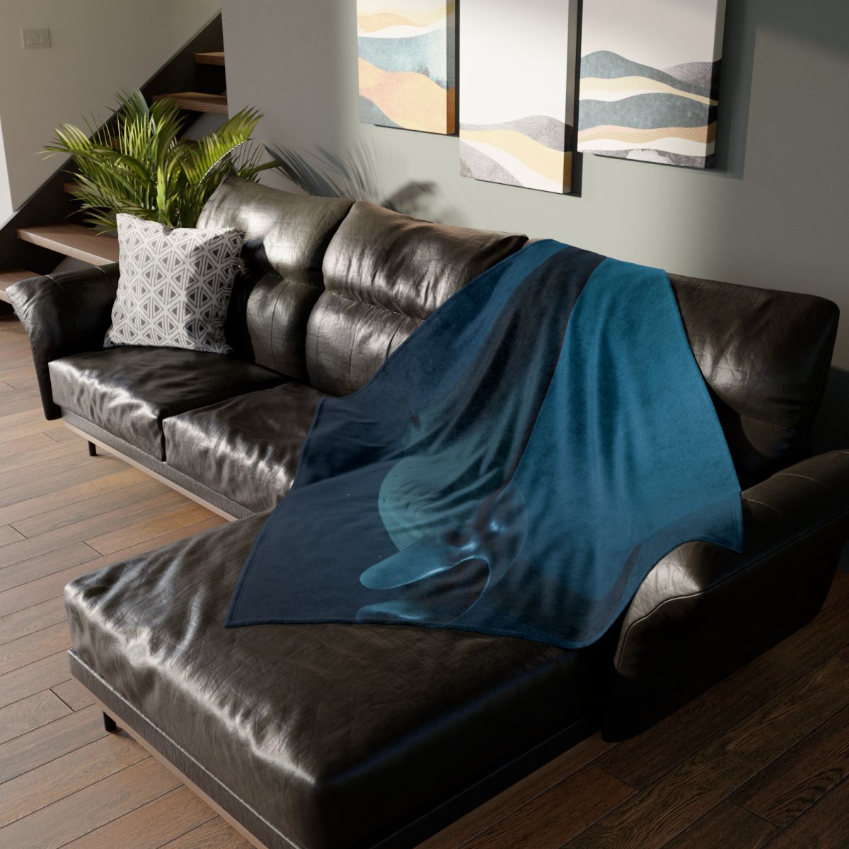 Celestial Glide Manta Ray soft fleece blankets